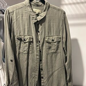 Knox Rose Olive Button Down Shirt